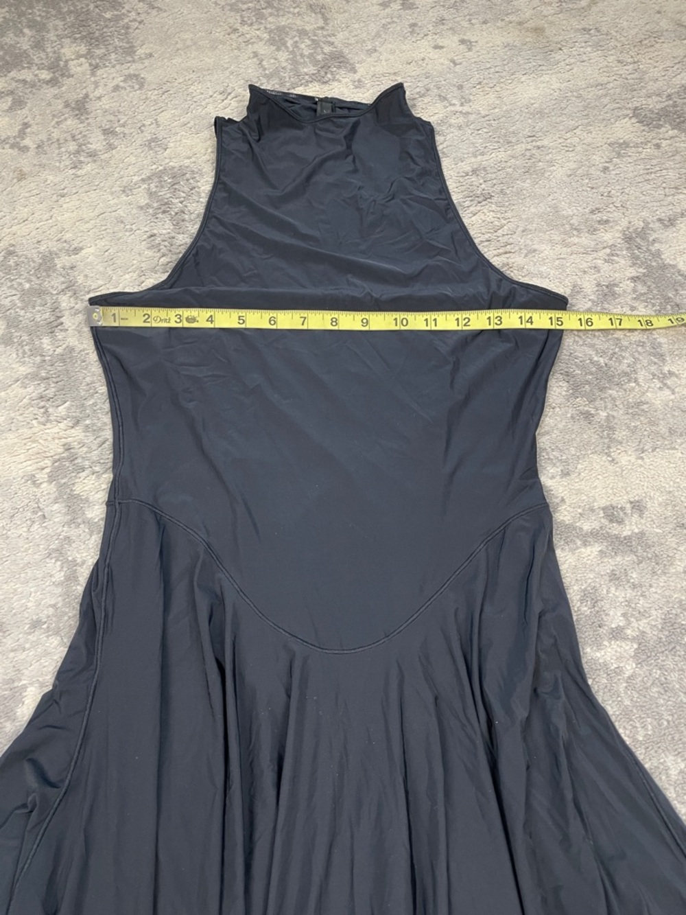 NWT Skims Milky Sheer High Neck Midi Dress Obsidian Black Sz L - Picture 8 of 16